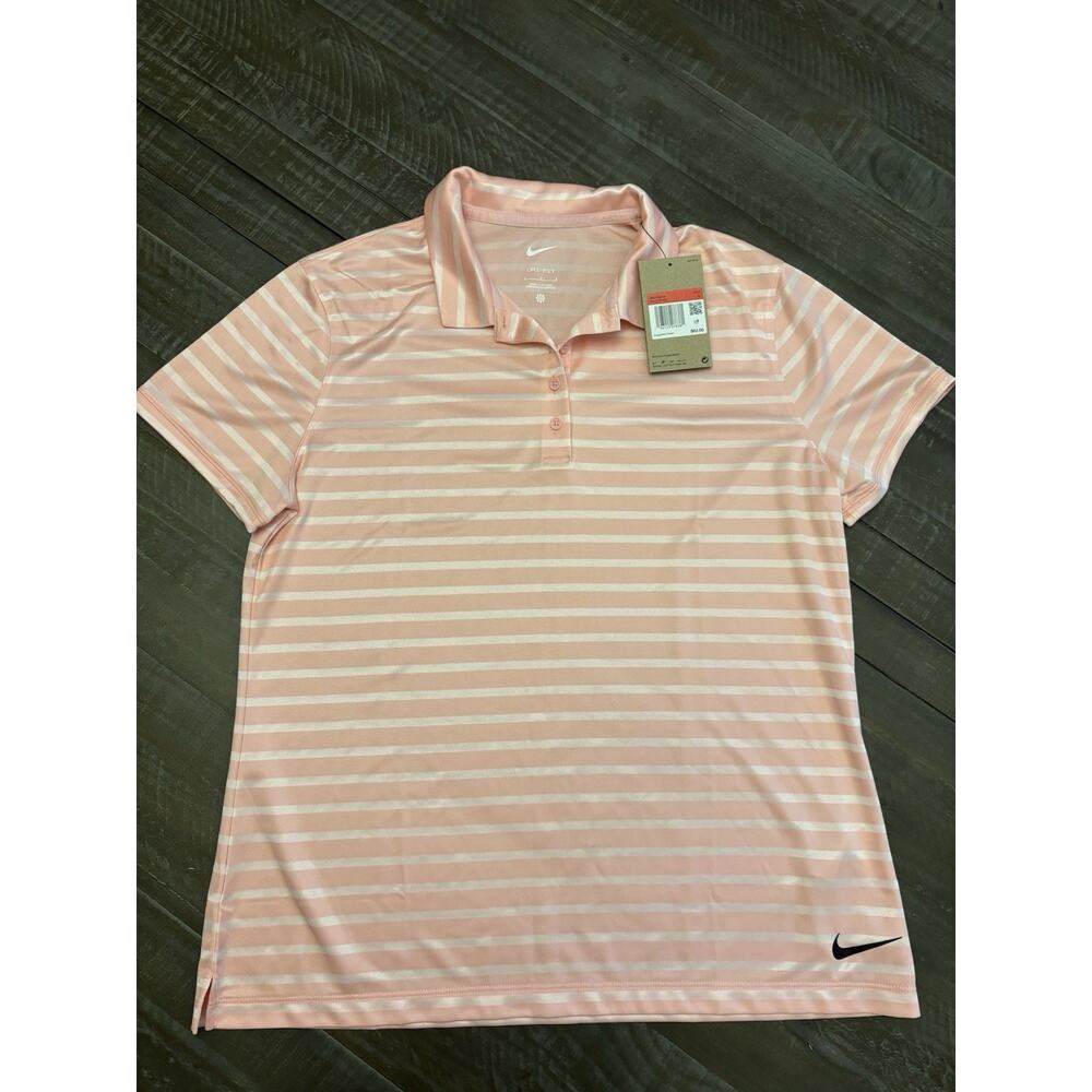 Nike Dri-FIT Victory Short Sleeve Printed Golf Polo Women's Size L DX1503-690